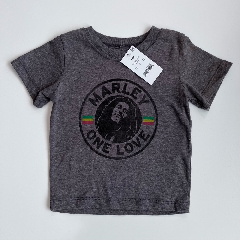 NWT Bob Marley, One Love T-Shirt 18 Months Baby Toddler Grey